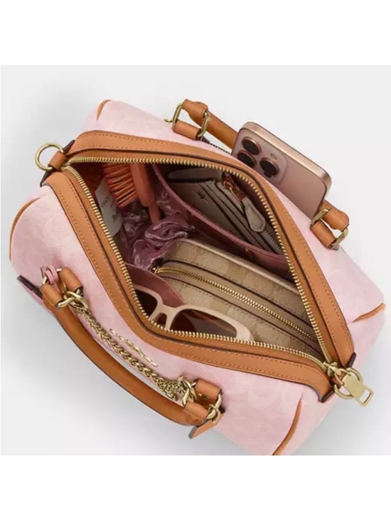 Rowan Satchel Bag In Signature Canvas With Charms - Picture 6 of 12